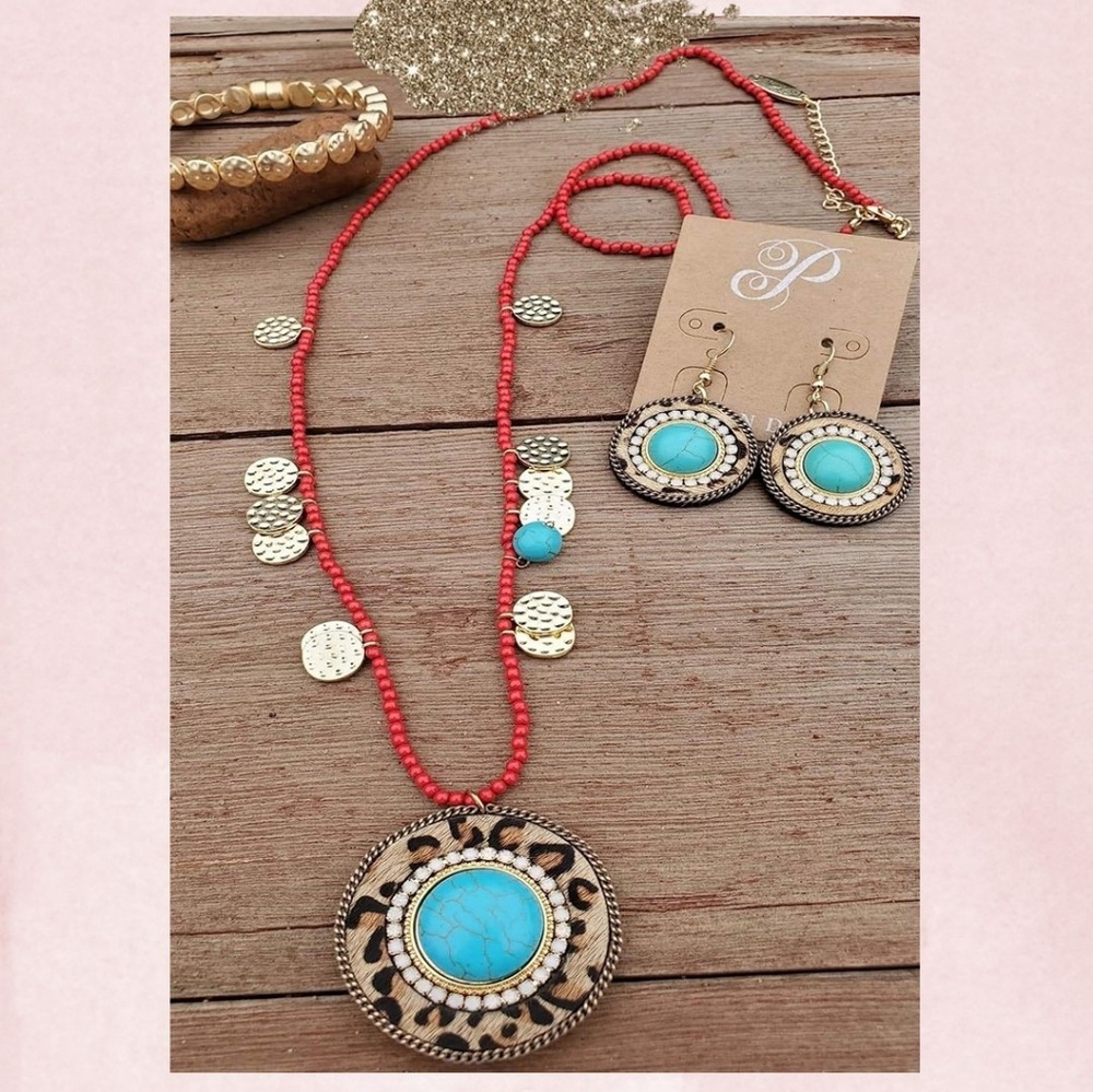 Necklace and earrings